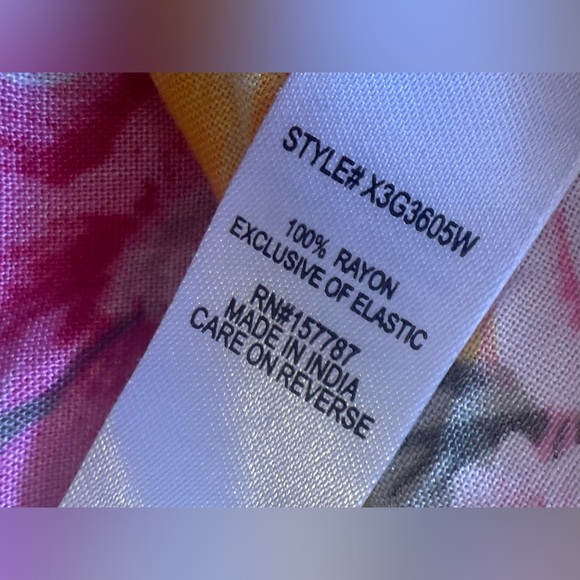 Jolie & Joy Women's Pink Yellow Flowy Ruffle Floral Smocked Mini Dress Size 2X - Picture 4 of 14